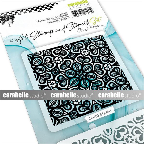 Carabelle Studio - Stempel & Schablone "Blooming Pattern" Art Stamp & Stencil