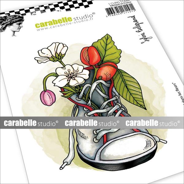 Carabelle Studio - Gummistempel "Un Pied Dans Les Fleurs" Cling Stamp