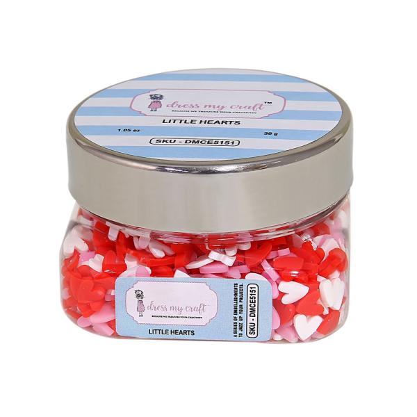 Dress My Craft - Streuteile "Little Hearts" Shaker Slices 30g