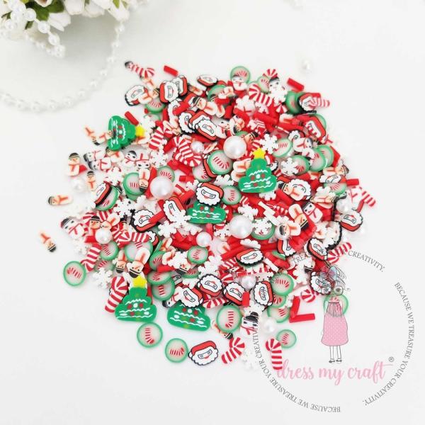 Dress My Craft - Streuteile "Snowy Christmas" Shaker Slices 8g