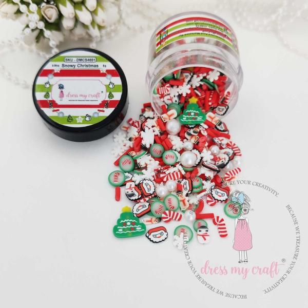 Dress My Craft - Streuteile "Snowy Christmas" Shaker Slices 8g