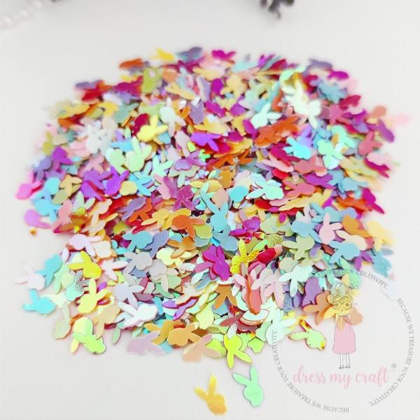 Dress My Craft - Streuteile "Sparkling Bunny" Shaker Slices 8g