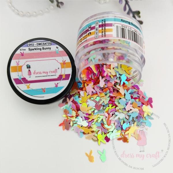 Dress My Craft - Streuteile "Sparkling Bunny" Shaker Slices 8g