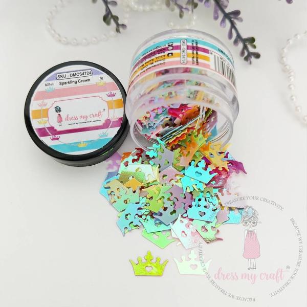 Dress My Craft - Streuteile "Sparkling Crown" Shaker Slices 8g