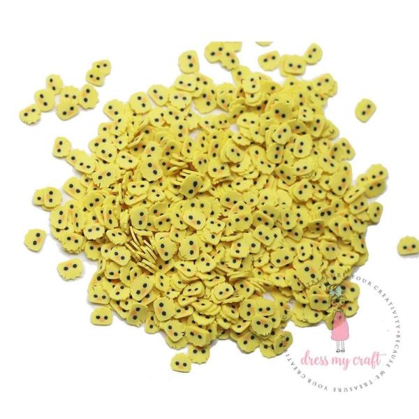 Dress My Craft - Streuteile "Yellow Chicks" Shaker Slices 8g