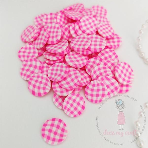 Dress My Craft - Streuteile "Checkered Buttons" Shaker Slices 8g