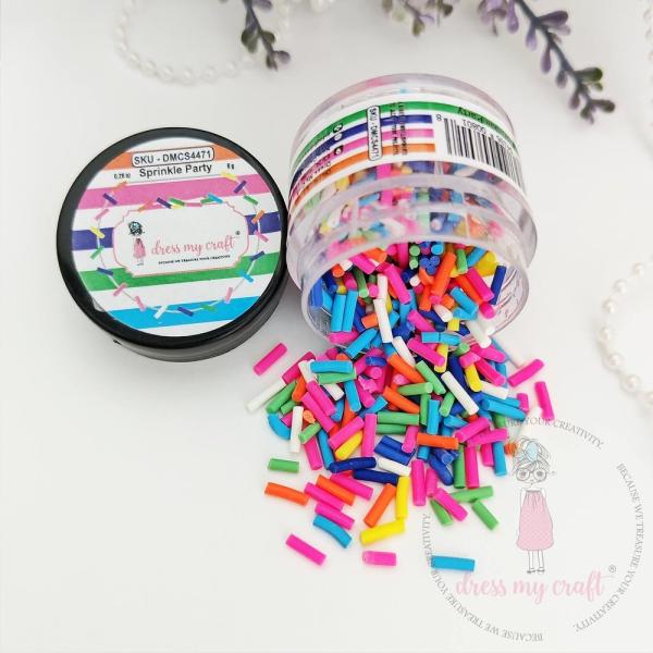 Dress My Craft - Streuteile "Sprinkle Party" Shaker Slices 8g