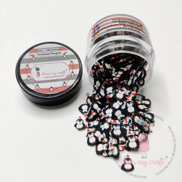 Dress My Craft - Streuteile "Christmas Penguin" Shaker Slices 8g