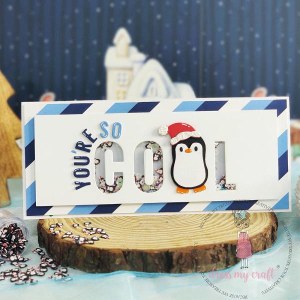 Dress My Craft - Streuteile "Christmas Penguin" Shaker Slices 8g