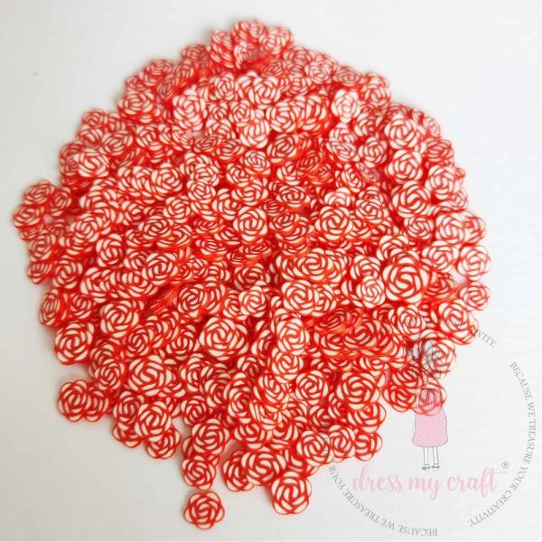 Dress My Craft - Streuteile "Red Roses" Shaker Slices 8g