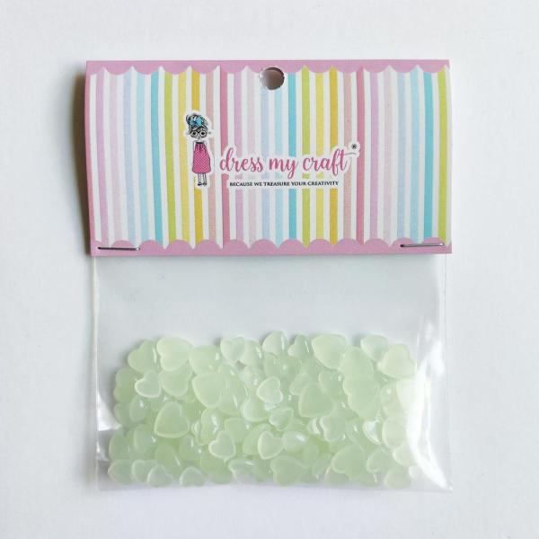 Dress My Craft - Streuteile Wassertropfen "Heart Pastel Green" Droplets 8g