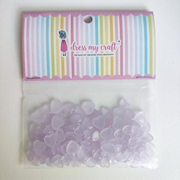 Dress My Craft - Streuteile Wassertropfen "Heart Pastel Lilac" Droplets 8g