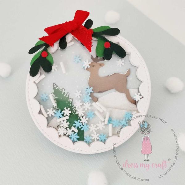 Dress My Craft - Motivstanzer "Christmas Leaf" Punch ø 1,5 Inch