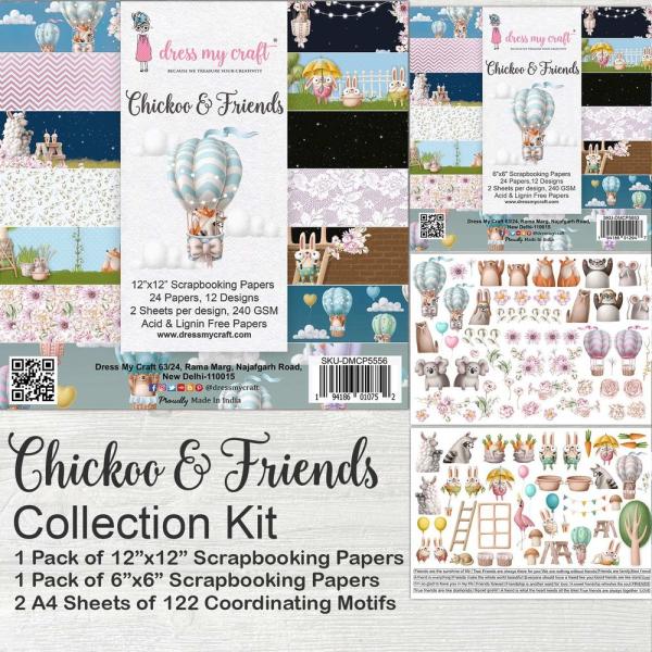 Dress My Craft - Collections Kit "Chickoo & Friends" Paper Pack