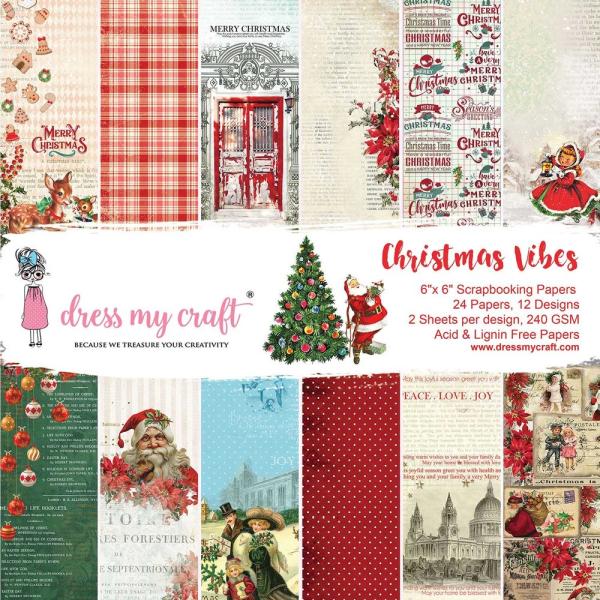 Dress My Craft - Collections Kit "Christmas Vibes" Paper Pack