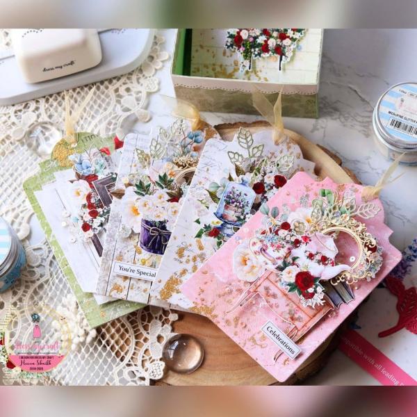 Dress My Craft - Designpapier "Romantic Roses" Paper Pack 6x6 Inch - 24 Bogen