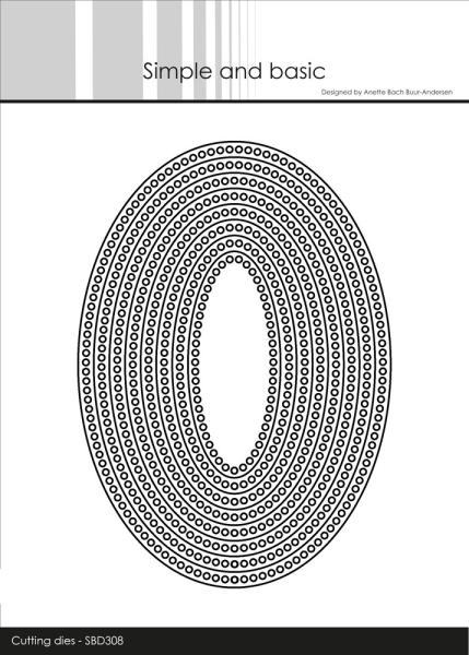 Simple and Basic - Stanzschablone 10x14,3 cm "Circle Edges Oval" Dies