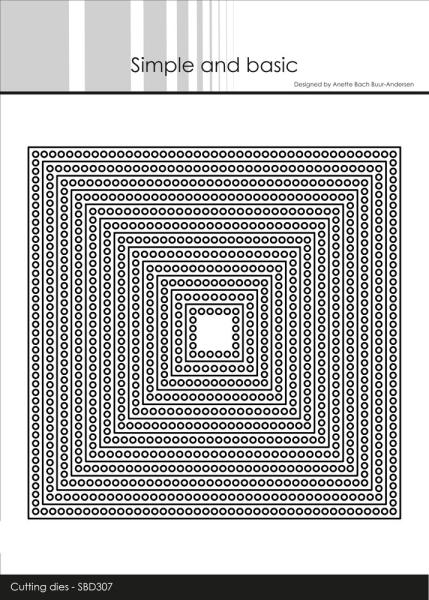 Simple and Basic - Stanzschablone 13x13 cm "Circle Edges Square" Dies