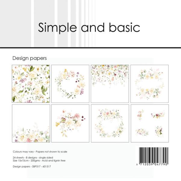 Simple and Basic - Designpapier "Spring Feelings" Paper Pack 6x6 Inch - 24 Bogen 