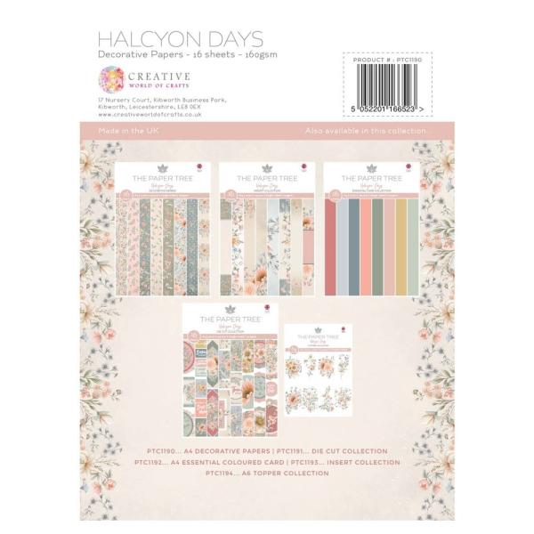 The Paper Tree - Designpapier "Halcyon Days" Paper Pack A4 - 16 Bogen