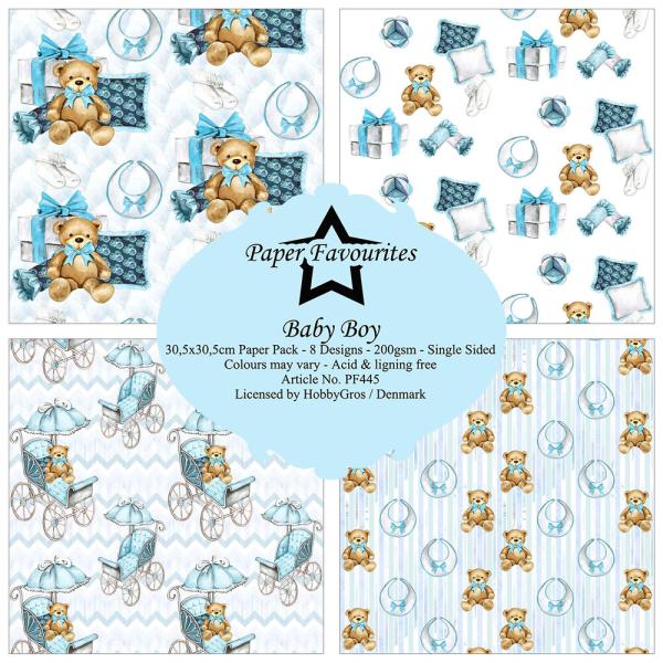 Paper Favourites - Designpapier "Baby Boy" Paper Pack 12x12 Inch 8 Bogen