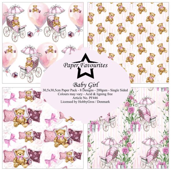 Paper Favourites - Designpapier "Baby Girl" Paper Pack 12x12 Inch 8 Bogen