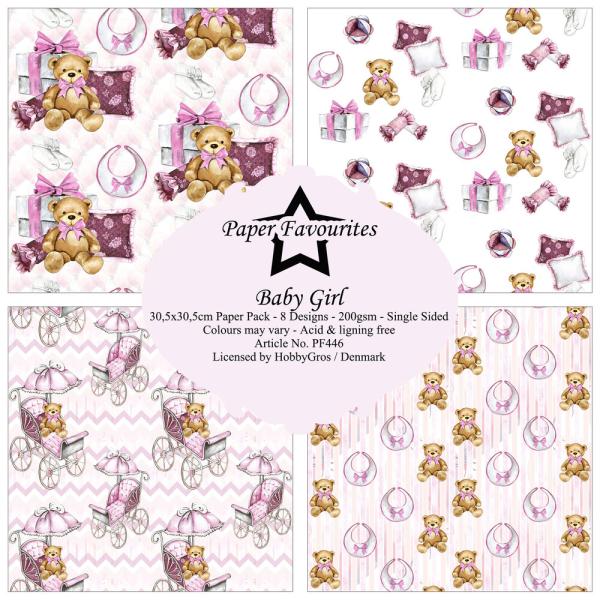 Paper Favourites - Designpapier "Baby Girl" Paper Pack 12x12 Inch 8 Bogen