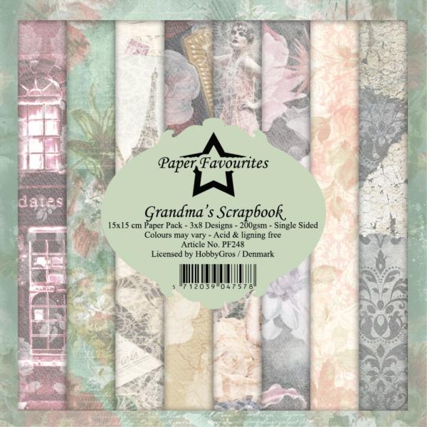 Paper Favourites - Designpapier "Grandma's Scrapbook" Paper Pack 6x6 Inch - 24 Bogen