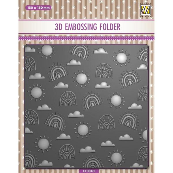 Nellie Snellen - Prägefolder "Background Rainbow" 3D Embossing Folder 