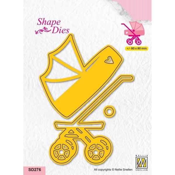 Nellie Snellen - Stanzschablone "Baby Stroller" Shape Dies Dies