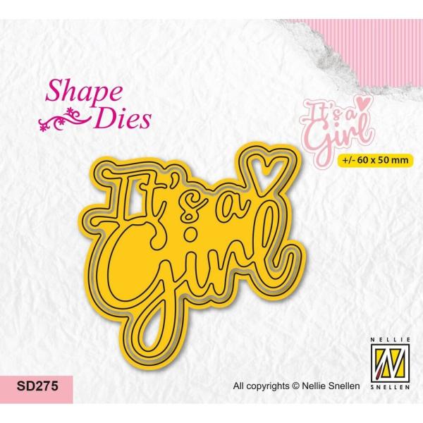 Nellie Snellen - Stanzschablone "It´s a Girl" Shape Dies Dies