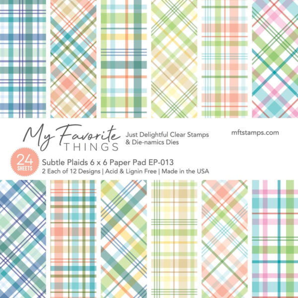 My Favorite Things - Designpapier "Subtle Plaids" Paper Pad 6x6 Inch - 24 Bogen