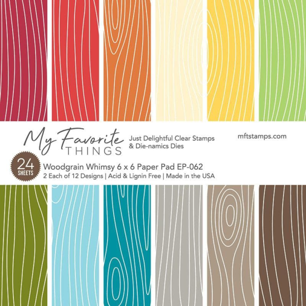 My Favorite Things - Designpapier "Woodgrain Whimsy" Paper Pad 6x6 Inch - 24 Bogen