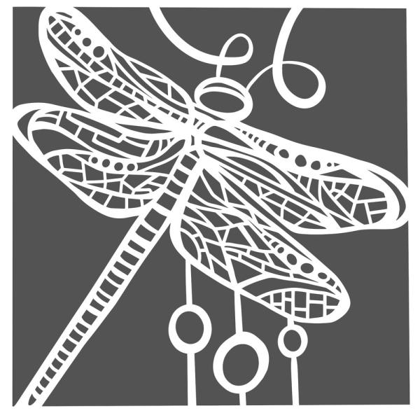 The Crafters Workshop - Schablone 6x6 Inch "Dragonfly Dance" Stencil