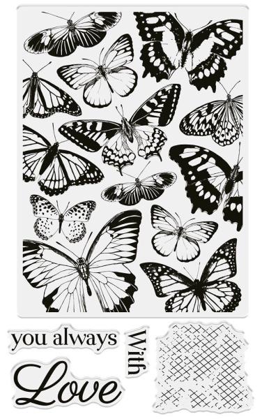 Crafters Companion - Stempelset "Magnificent Butterflies" Clear Stamps