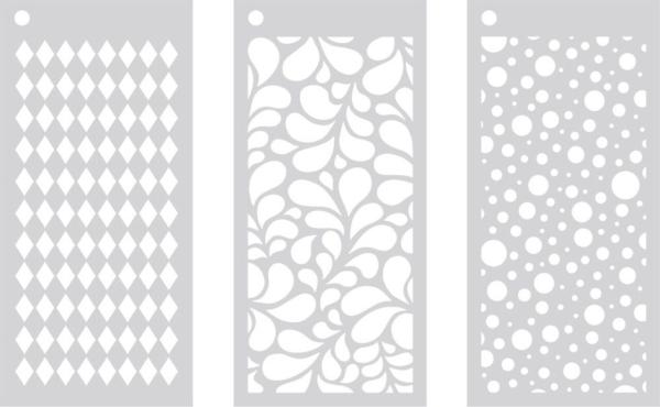 Crafters Companion - Schablone "Stylish Trio " Stencil