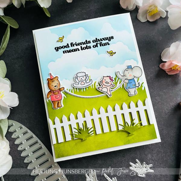 Picket Fence Studios - Stempelset "Skipping Rope with Friends" Clear stamps