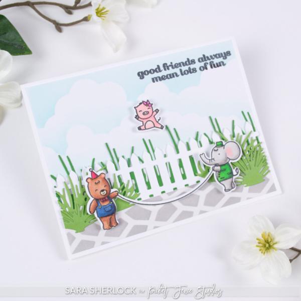 Picket Fence Studios - Stempelset "Skipping Rope with Friends" Clear stamps