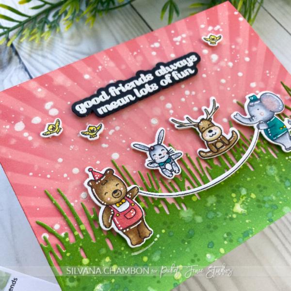 Picket Fence Studios - Stempelset "Skipping Rope with Friends" Clear stamps