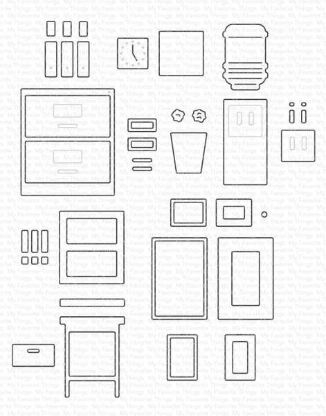 My Favorite Things - Stanzschablone "Around the Water Cooler" Die-namics