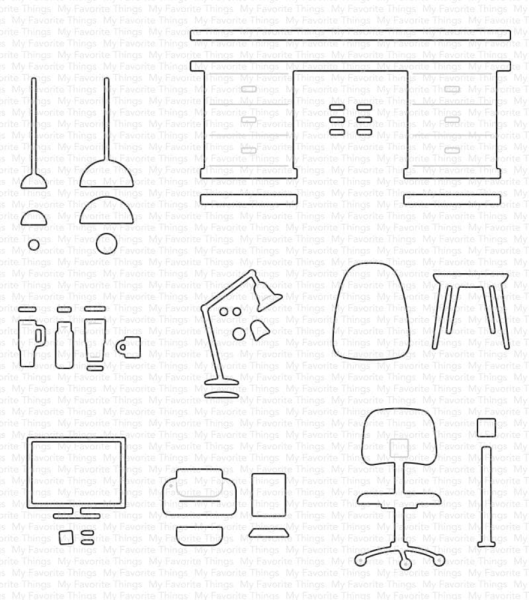 My Favorite Things - Stanzschablone "At My Desk" Die-namics