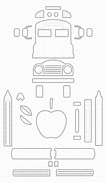 My Favorite Things - Stanzschablone "Back to School" Die-namics