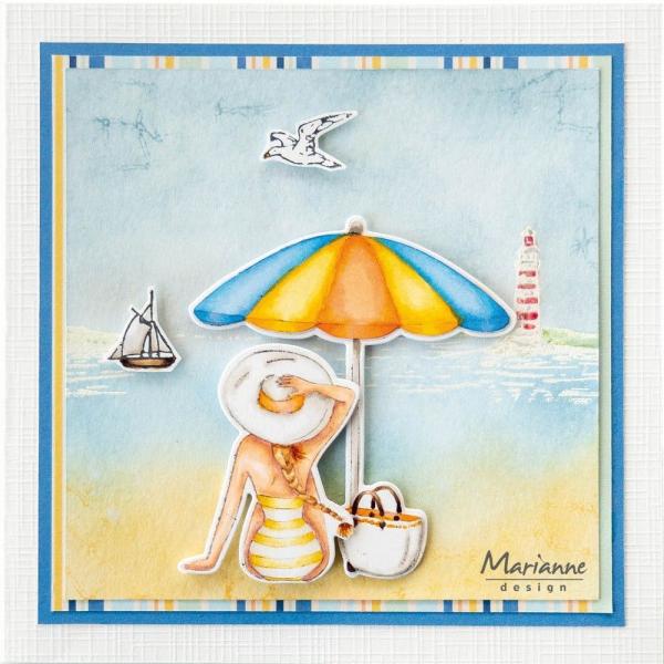 Marianne Design - Stempel & Stanzschbalone "Beach Umbrella" Clear Stamps & Dies