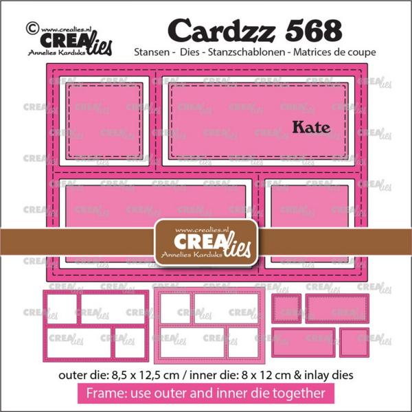 Crealies - Stanzschablone "Frame & Inlay Kate" Cardzz Dies