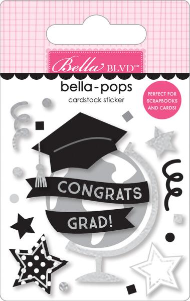 Bella BLVD - 3D Sticker "Congrats Grad" Bella Pops