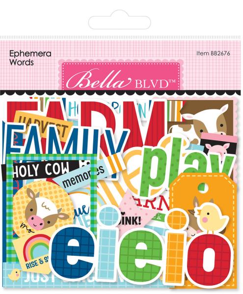 Bella BLVD - Stanzteile "EIEIO Words" Die Cuts