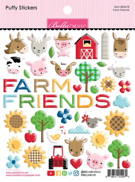 Bella BLVD - Aufkleber "Farm Friends" Puffy Sticker 