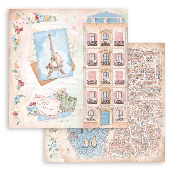 Stamperia - Designpapier "Tour Eiffel" Paper Sheets 12x12 Inch - 10 Bogen