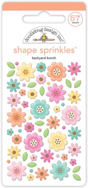 Doodlebug Design - Epoxy Sticker "Backyard Bunch" Shape Sprinkles