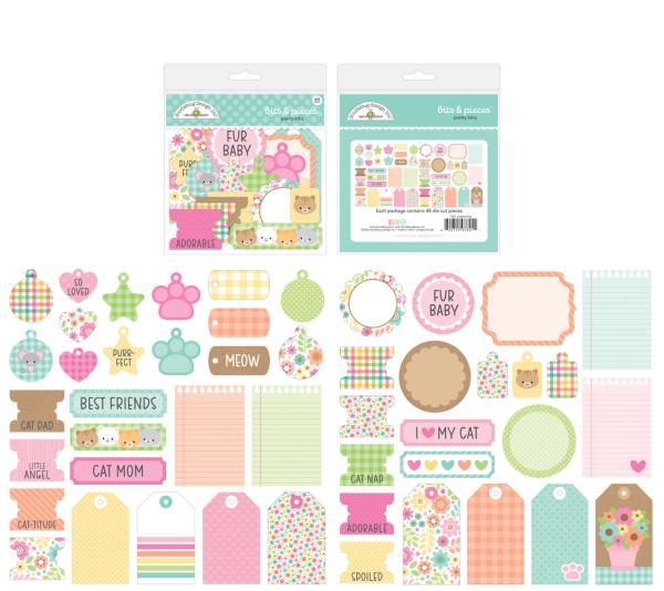 Doodlebug Design - Stanzteile "Pretty Kitty" Bits & Pieces